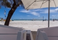 the beach is fully equipped with showers, hammocks, umbrellas, bars and restaurants