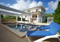 8 x 4 pool and sunbathing area with sun beds